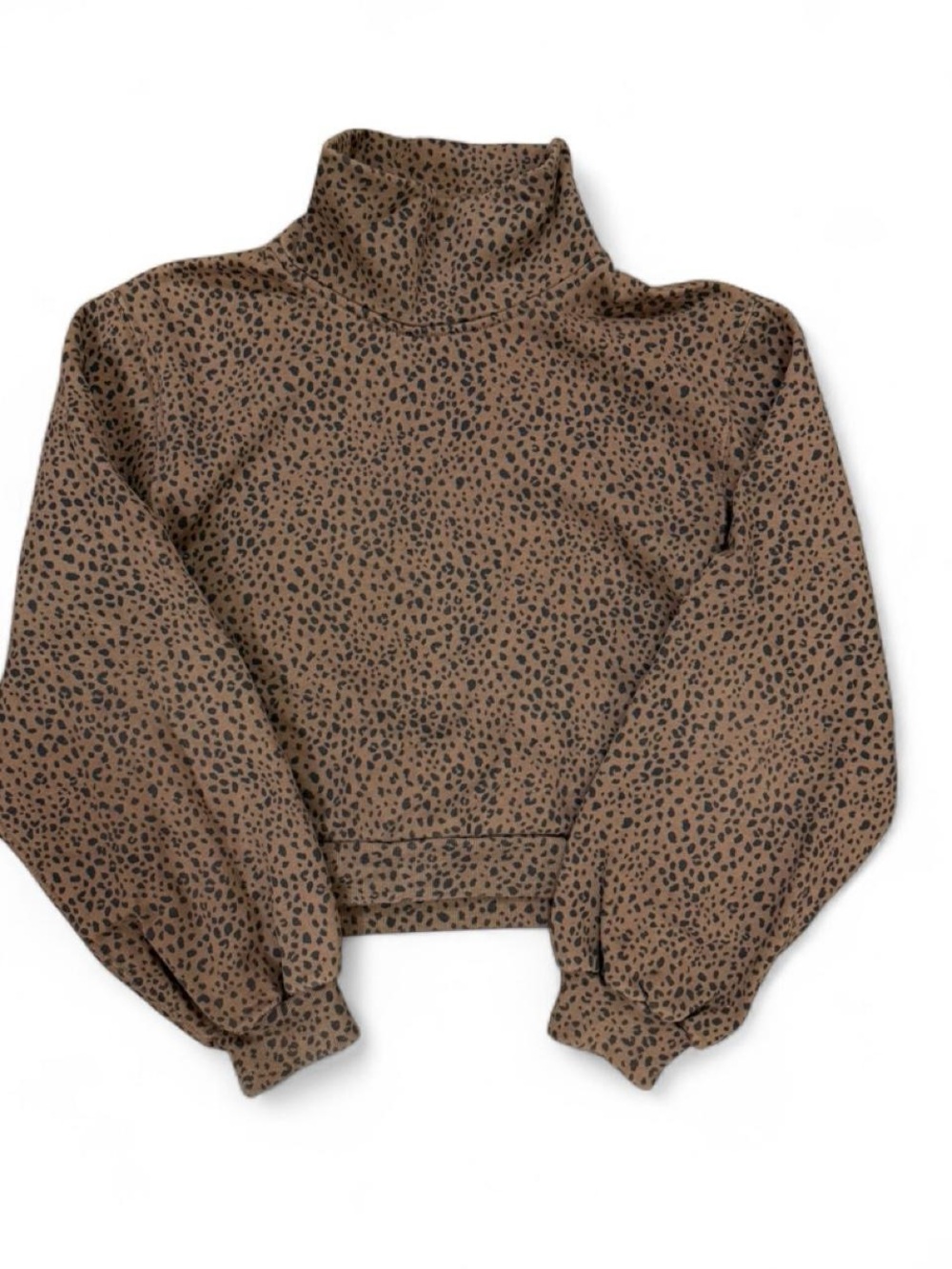 Abercrombie & Fitch Brown Leopard Turtleneck Sweatshirt Women’s Size S